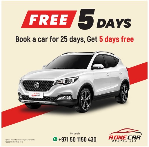 Book a car for 50 Days, Get 10 days free.